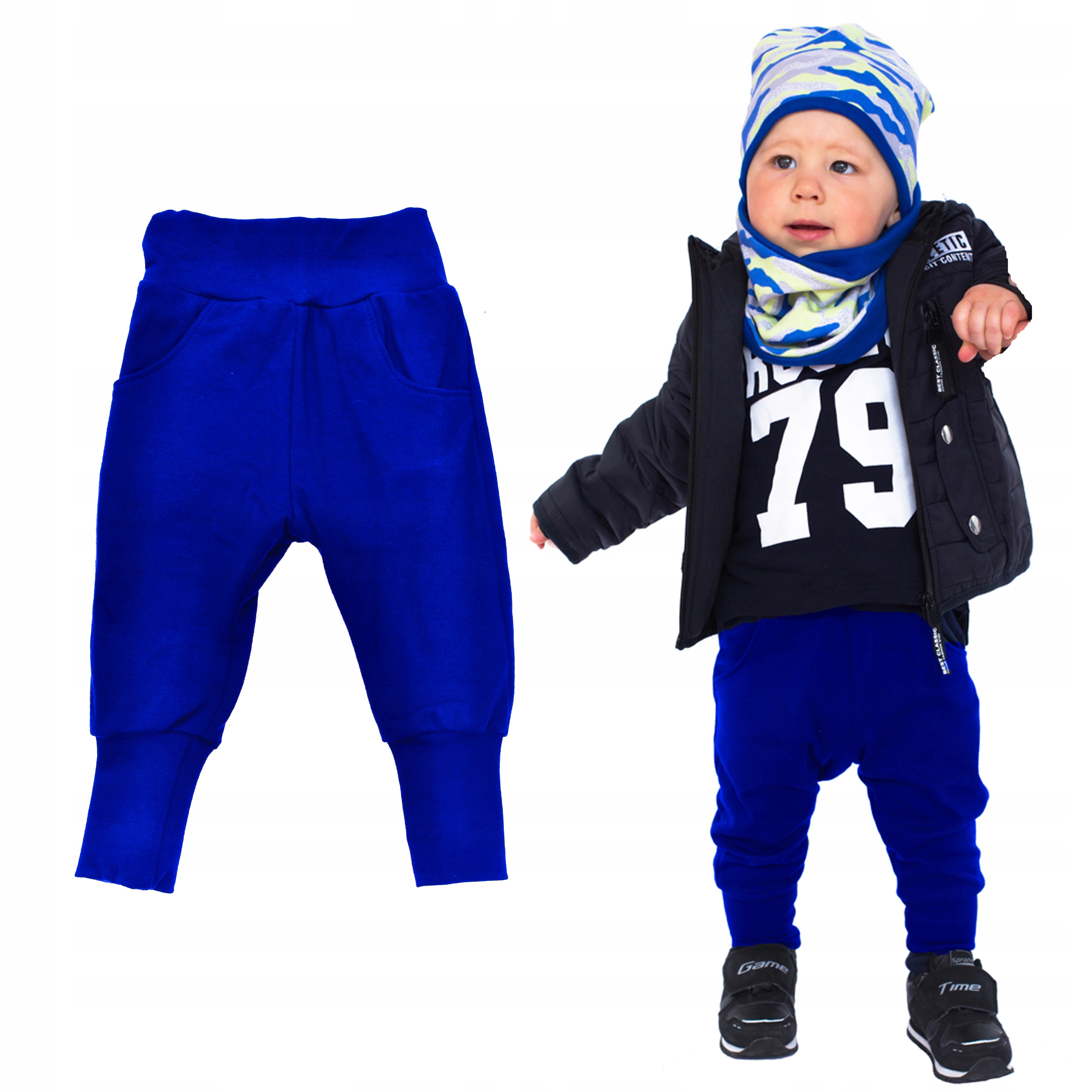 Chabrowe spodnie chłopięce wiosna jesień 104 ROBIK