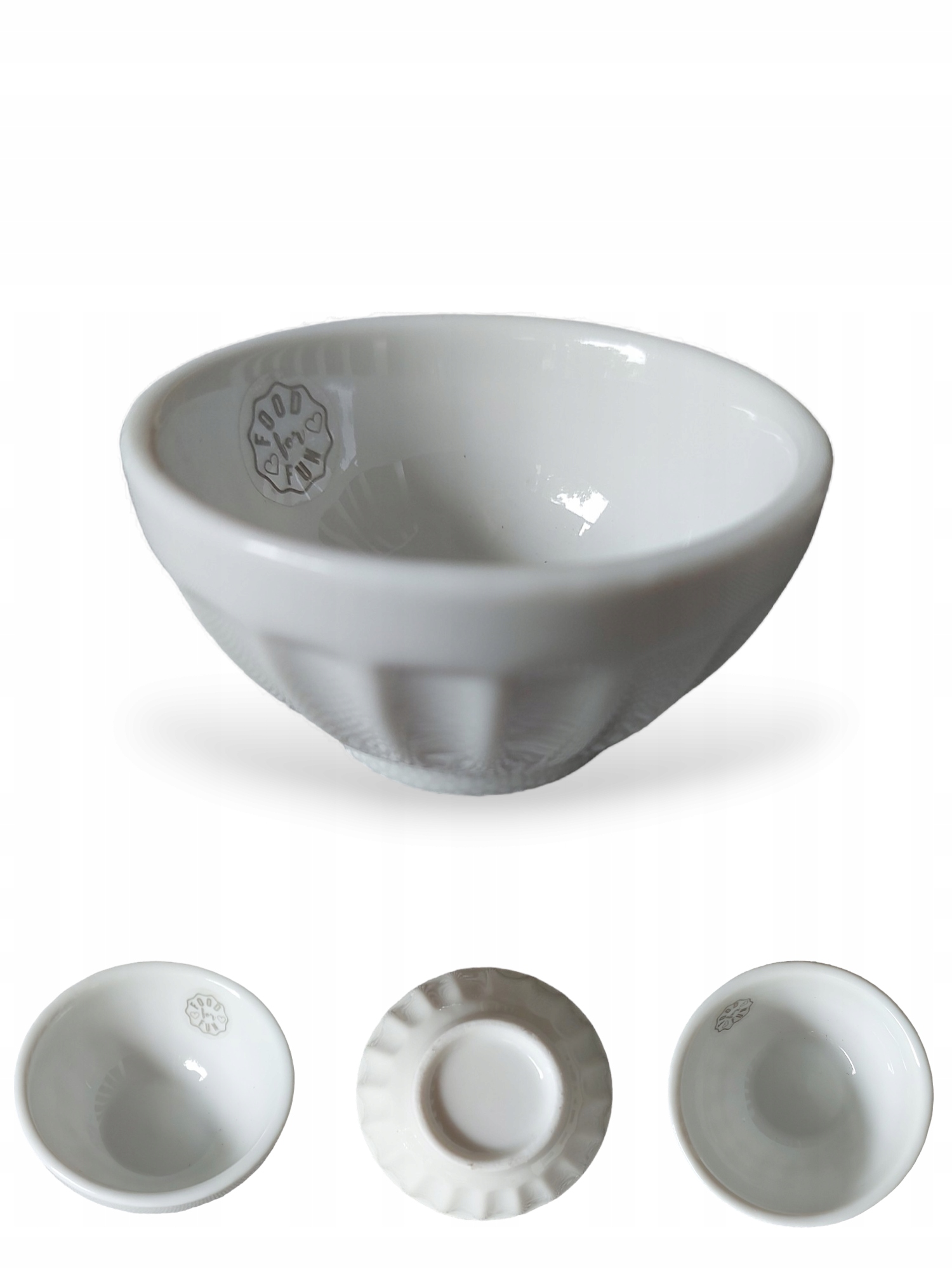 MISECZKA MAŁA MISKA 50ml POJEMNIKI DO SOSU DIPÓW PORCELANOWA BIAŁA