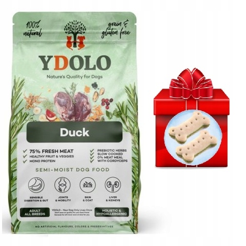 Ydolo Duck Kaczka karma półwilgotna dla psa 10kg