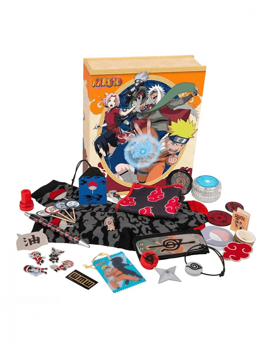 Адвент-календарь Cinereplicas Naruto Rasengan 2026, 24 сюрприза: магниты, наклейки, носки и браслет