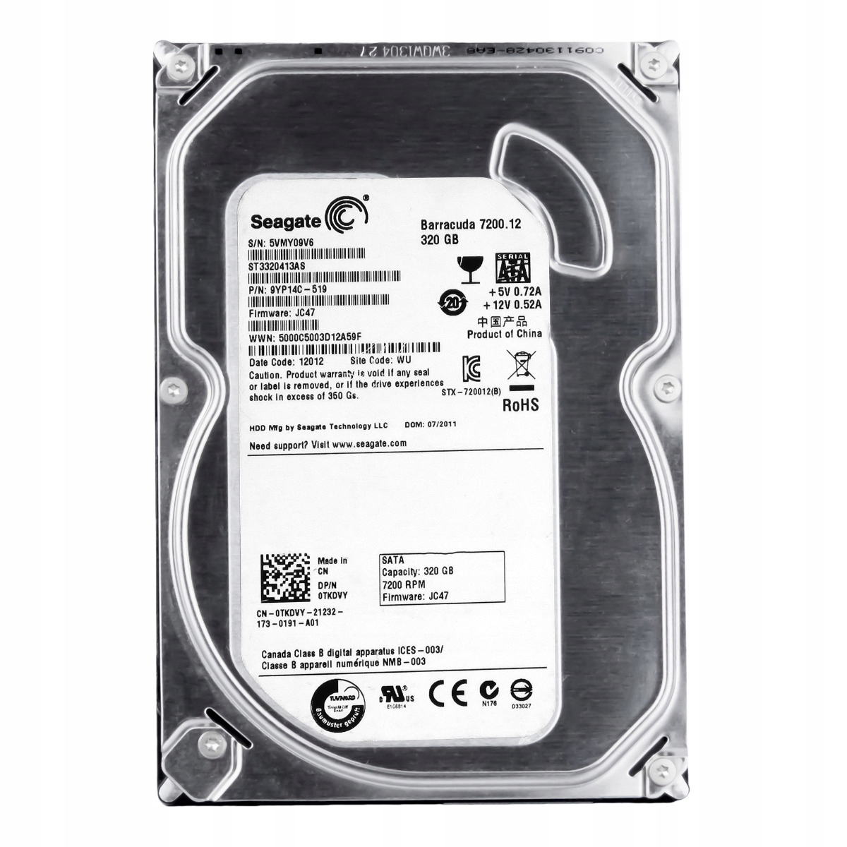 Dell 0TKDVY 320GB 7.2K 16MB Sata III 3.5'' ST3320413AS