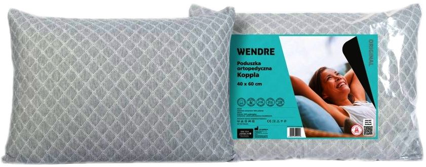 PODUSZKA ORTOPEDYCZNA 40x60 KOPPLA SZARA MEMORY Marka Wendre