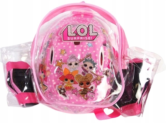 Lol Mga Zestaw Kask 4 Ochraniacze Rower Plecak dla dzieci