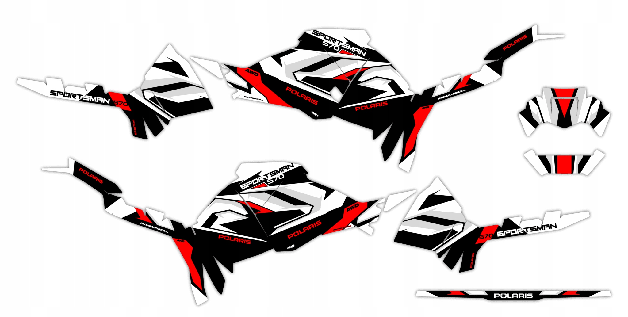 Dýha Samolepky Polaris Sportsman 570 2021+ #6118410