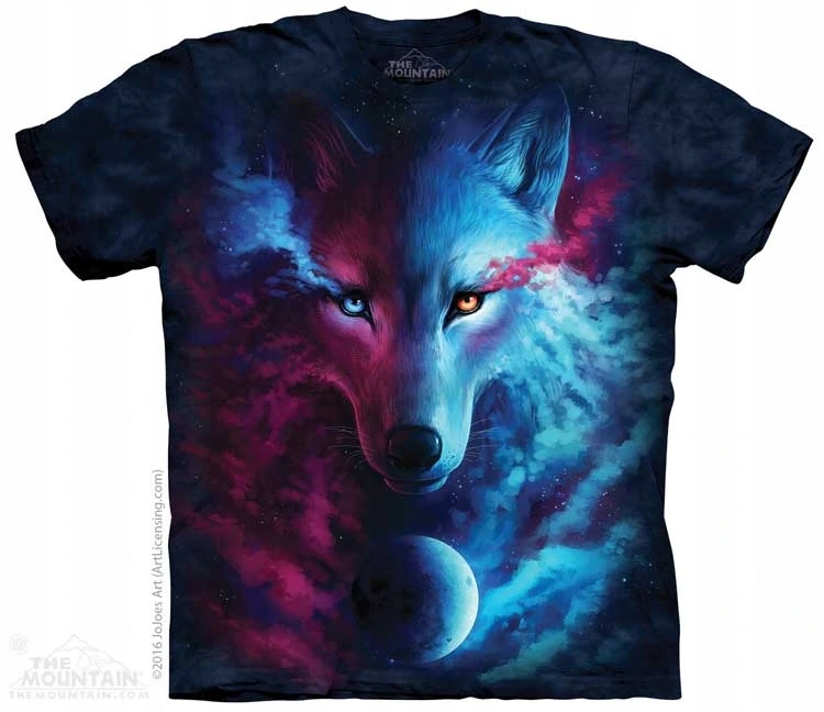 Pánské batikované triko The Mountain Where Light & Dark Meet černé M