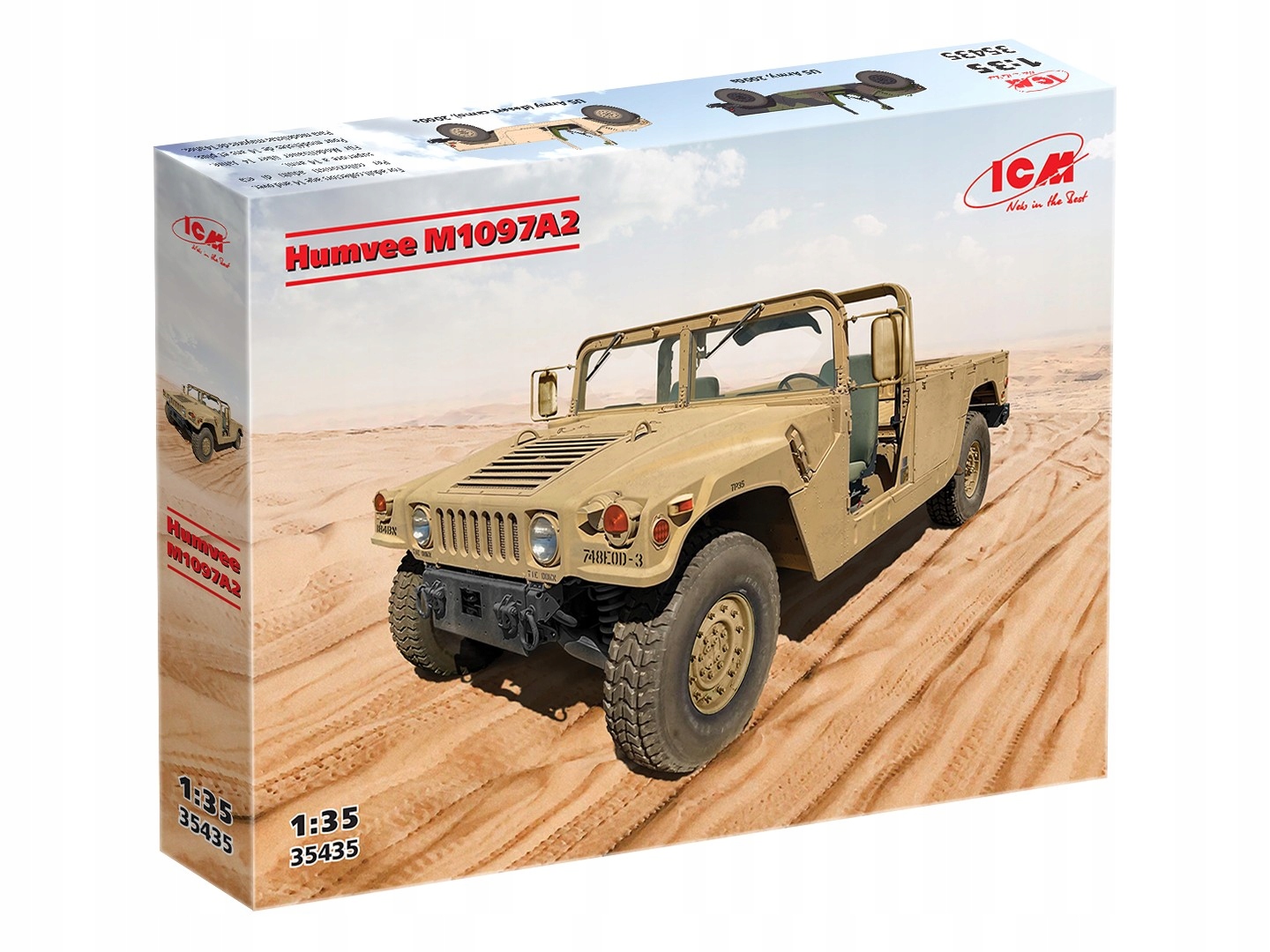 Víceúčelový vůz Hmmwv Humvee M1097A2 model 35435 ICM