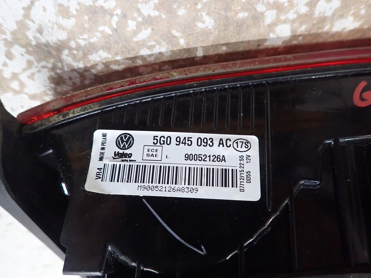 light rear part rear left VW GOLF VII 2012- HB 5G0945093AC
