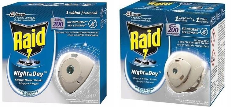 

Raid Urządzenie Night And Day 2 Wkłady Komary