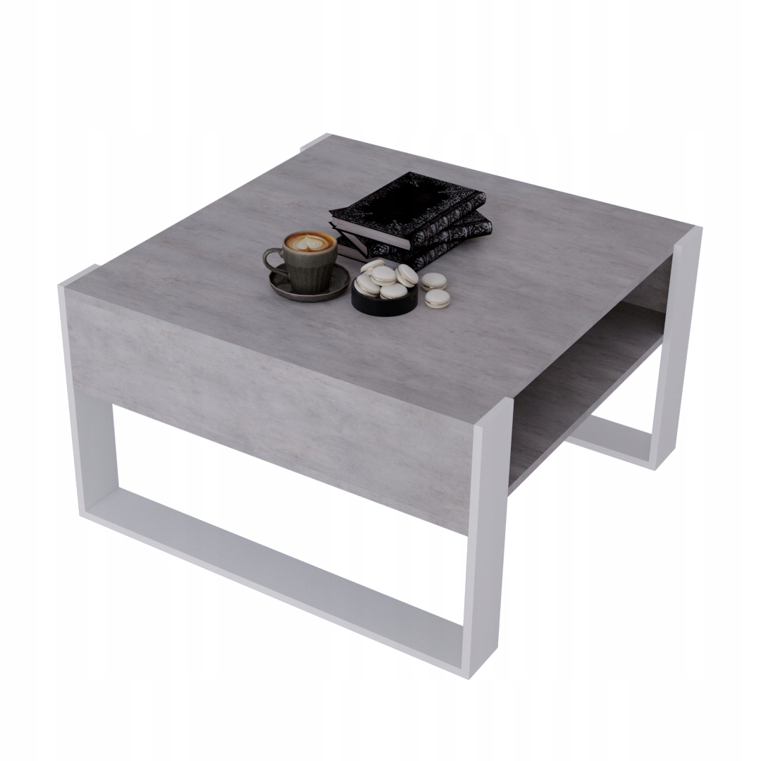 Kávový stolek Karo loftová lavice beton stůl 71,5 x 68 cm