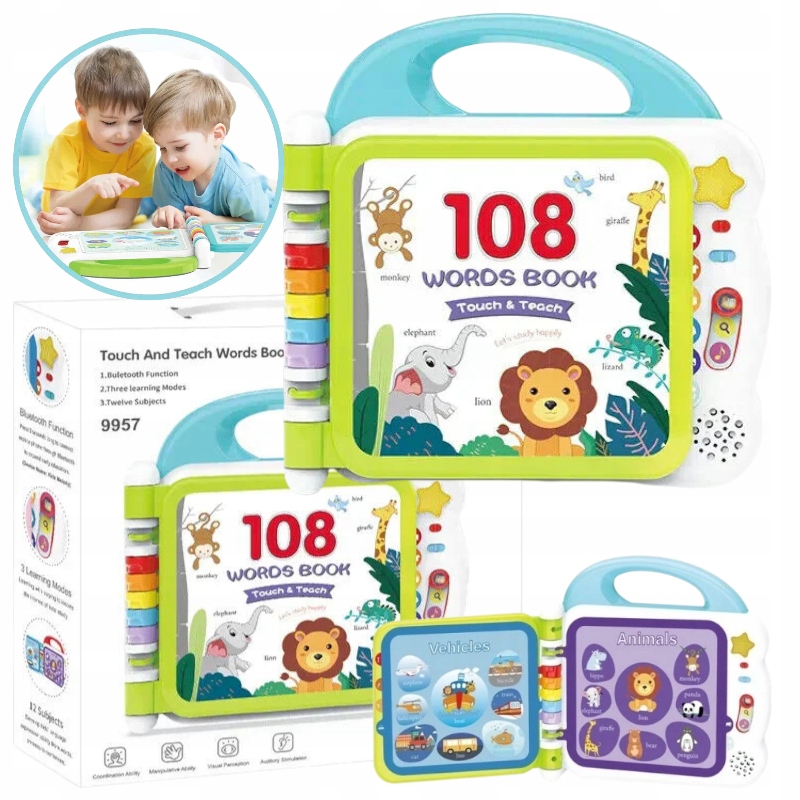 Książka Interaktywna Touch & Teach 108 Słów Bluetooth Dziecięca Melodia