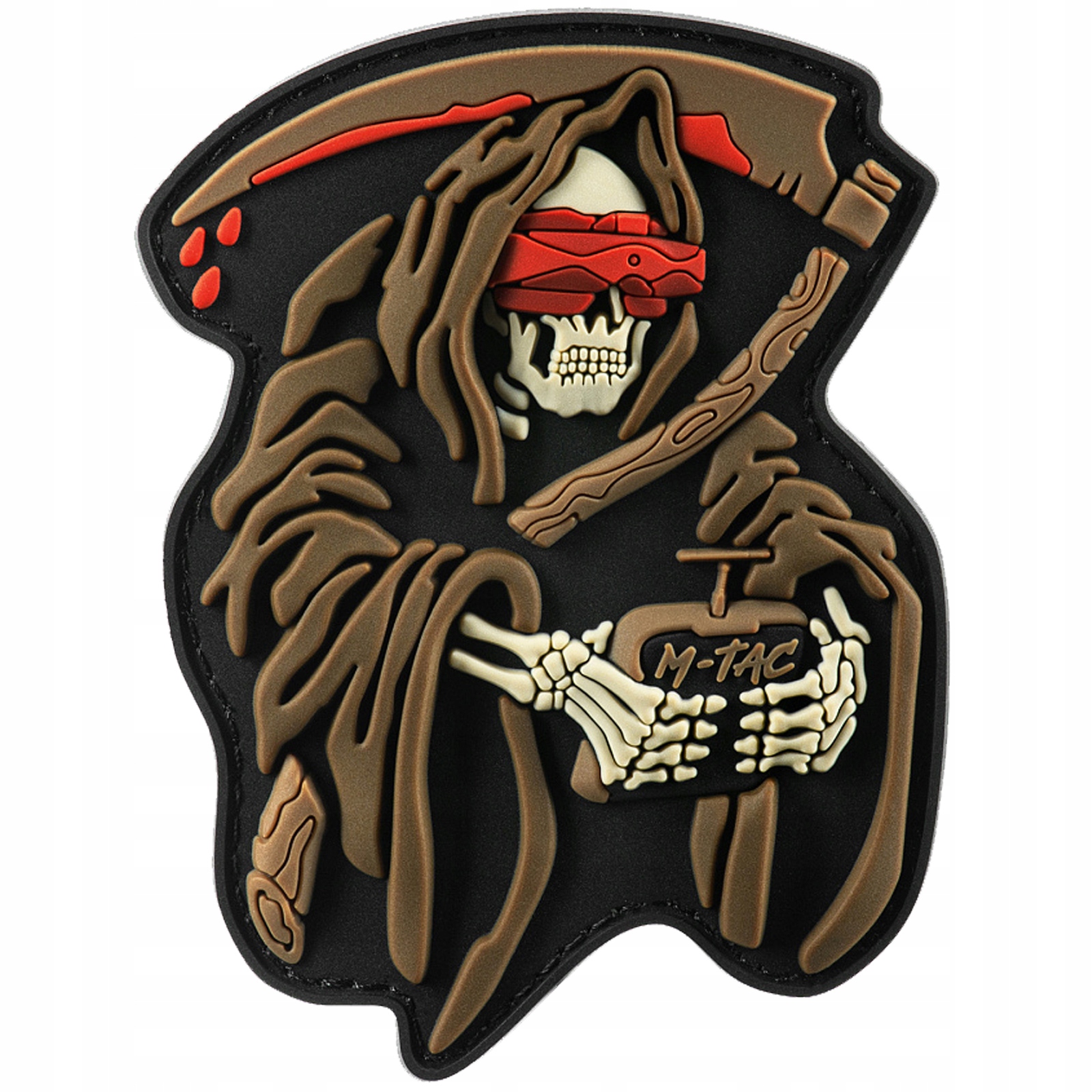 Naszywka rzep M-Tac Fpv operator Pvc śmierć grim reaper black/coyote