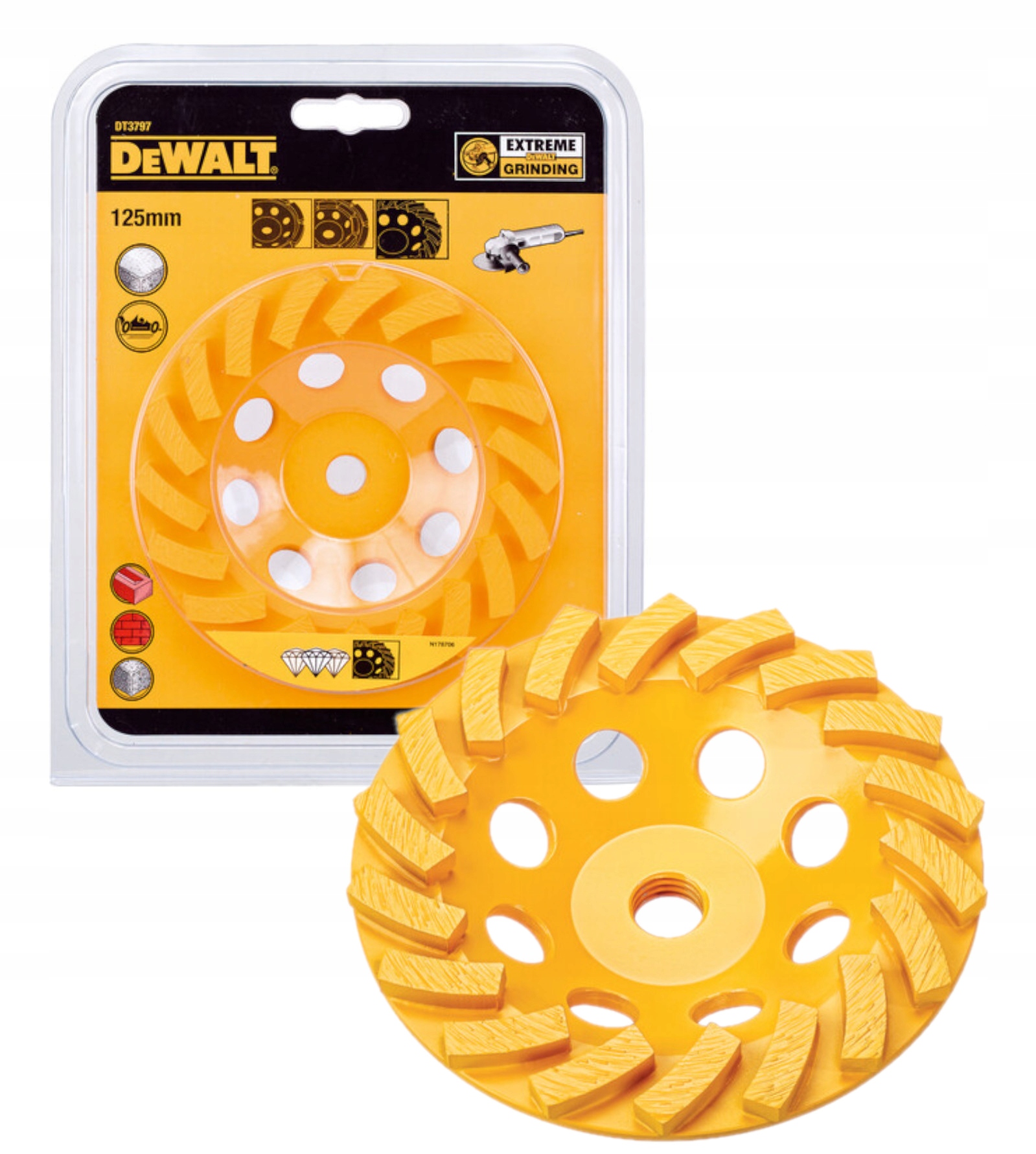 DeWALT Garnkowa tarcza diamentowa typu Turbo dwurzędowa 125mm DT3797