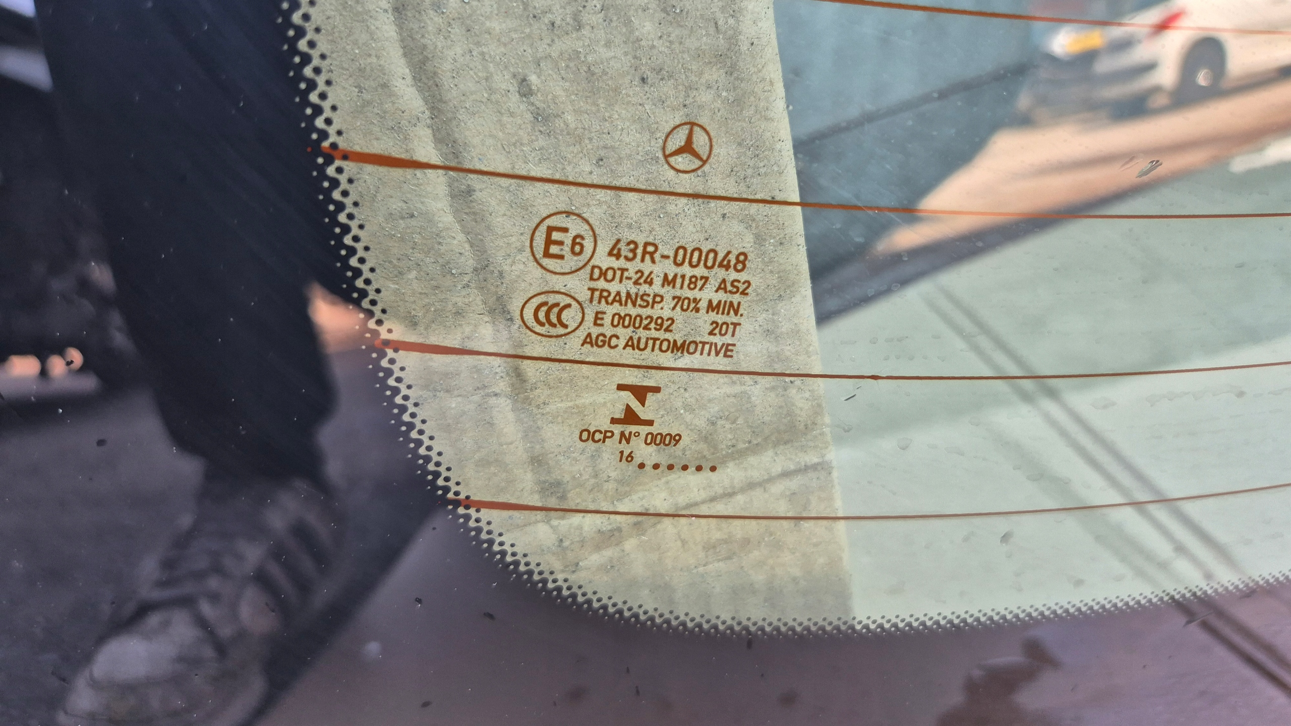 window rear part rear bodywork MERCEDES C W205 sedan AS2 2016R
