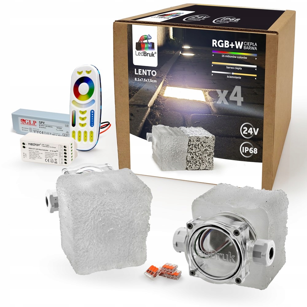 4x Kostka Brukowa LED LedBruk 24V Lento RGBW BC