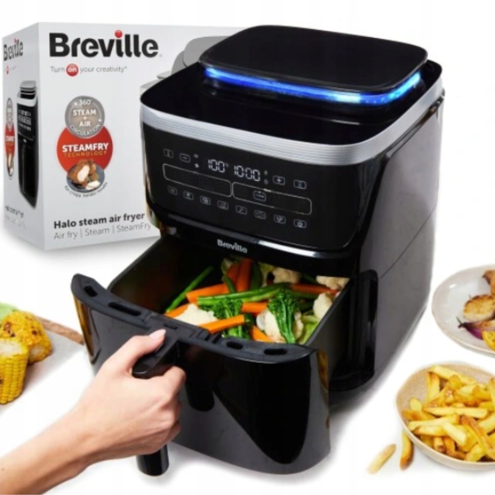 Velká horkovzdušná fritéza Air Fryer Grilování Breville 7l Objemná