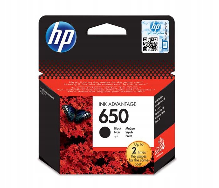 Originální černý inkoust Hp 650 (CZ101AE) (pozor, výprodej inkousty s termínem
