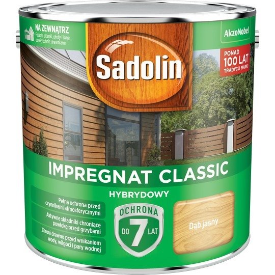 

Sadolin Classic Impregnat Do Drewna Dąb Jasny 4,5L
