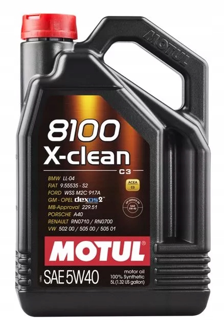 Motul 8100 X-clean 5W-40 5L Motorový olej 4T Diesel a benzín, Dpf