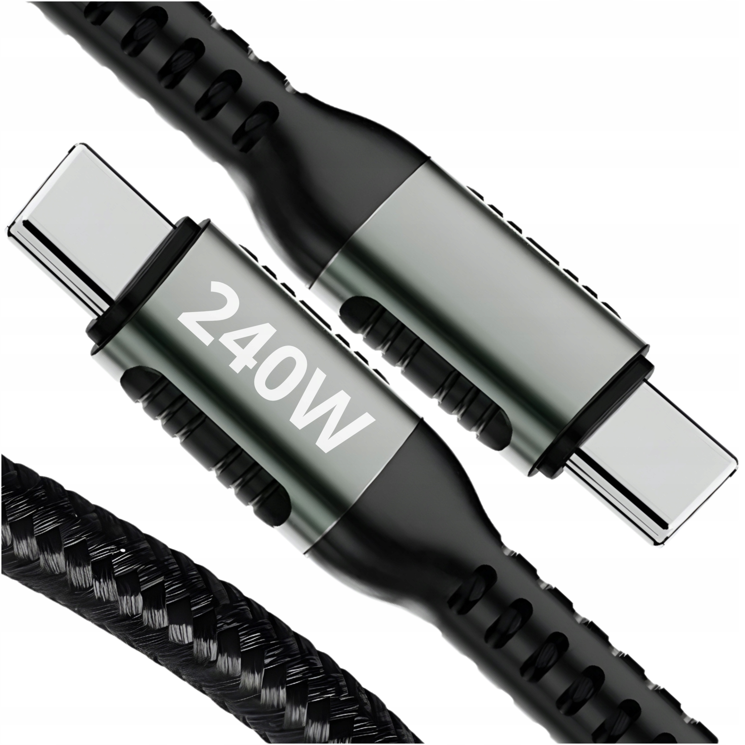 SZYBKI KABEL USB-C / USB-C TYPU C 240W 5A QC 4.0 PD DO ŁADOWANIA LAPTOPA 2M
