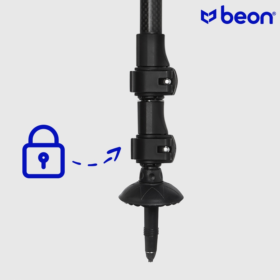 KIJE TREKKINGOWE KIJKI NORDIC WALKING KARBONOWE WŁÓKNO WĘGLOWE LEKKIE BEON Materiał włókno węglowe