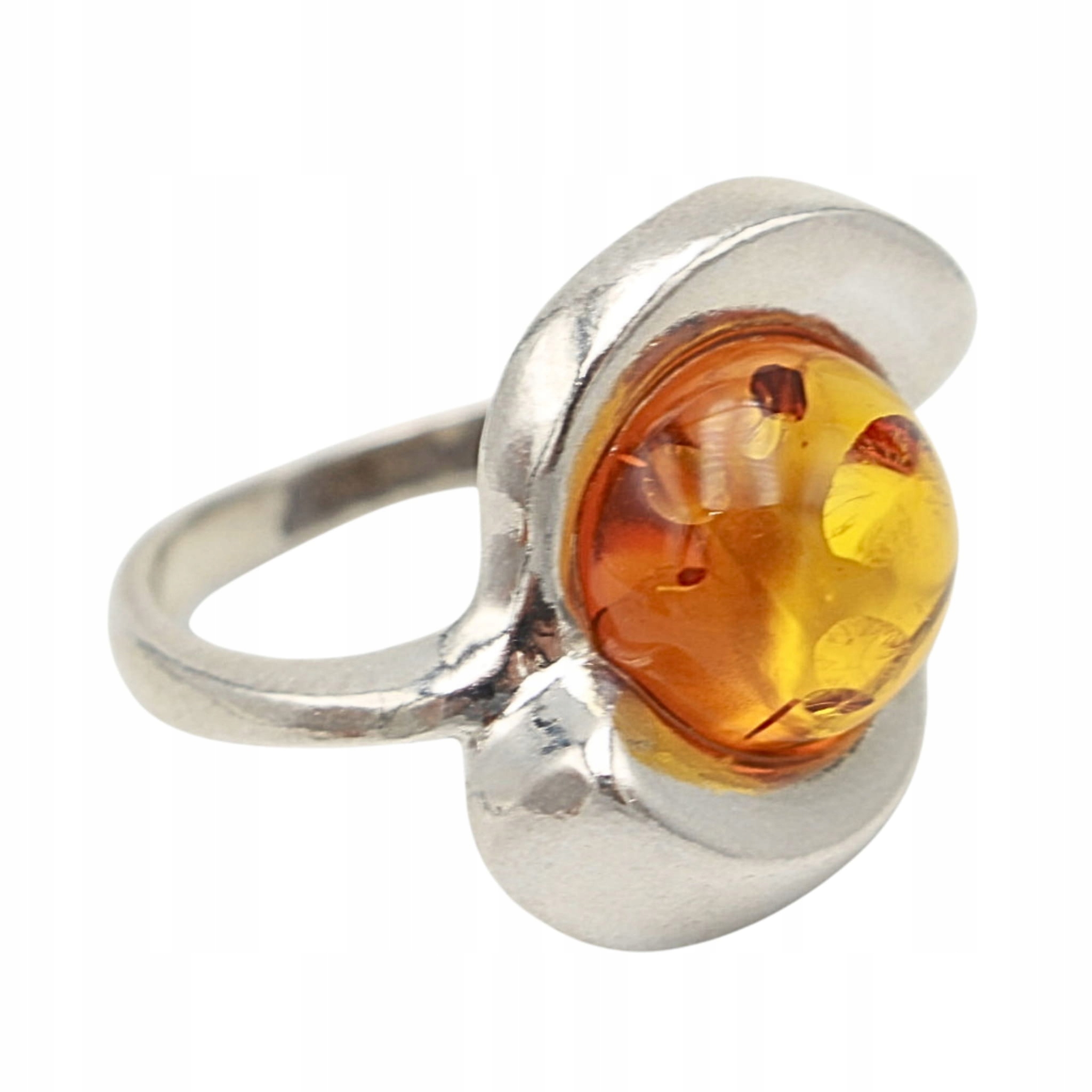 Prstýnek s jantarem Stříbrný stříbro 925 přírodní jantar vel. 14