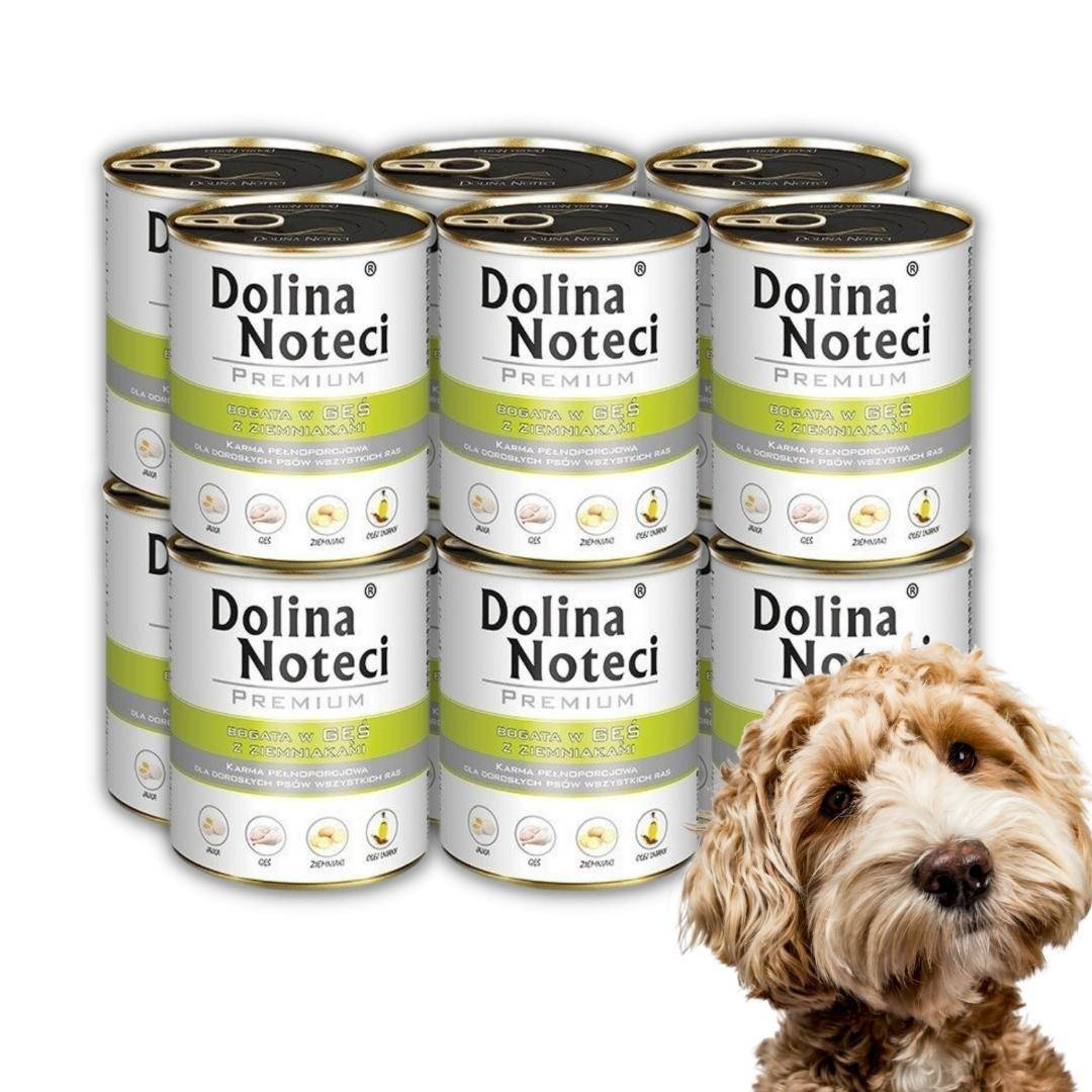 Levně Dolina Noteci Premium Krmivo Pro Psa Mokrá Husa Brambory 12x400g Plechovky