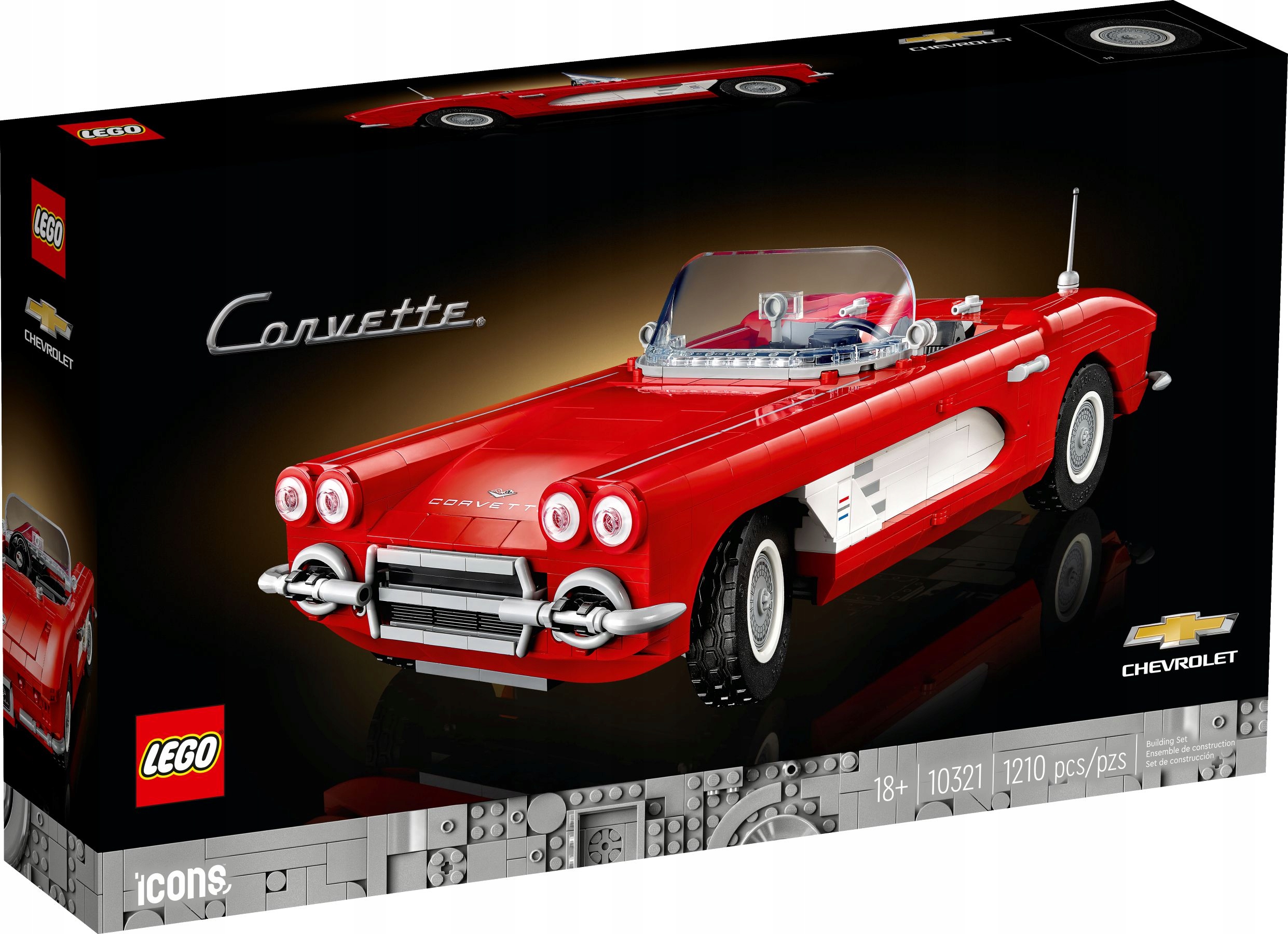 LEGO 10321 ICONS Chevrolet Corvette Oryginalne