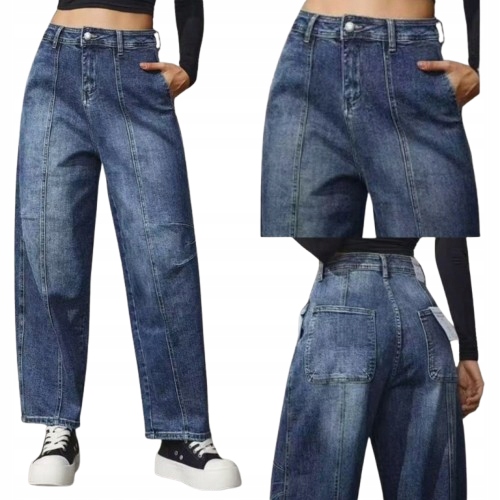 M.sara Damskie Spodnie Jeansowe Balloon Limited Edition Szycie 38/M