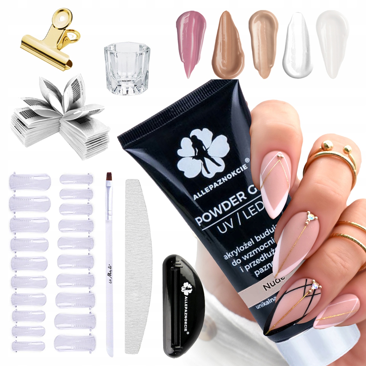 

Zestaw budujący Powder Gel akrylożel Nude 15 ml
