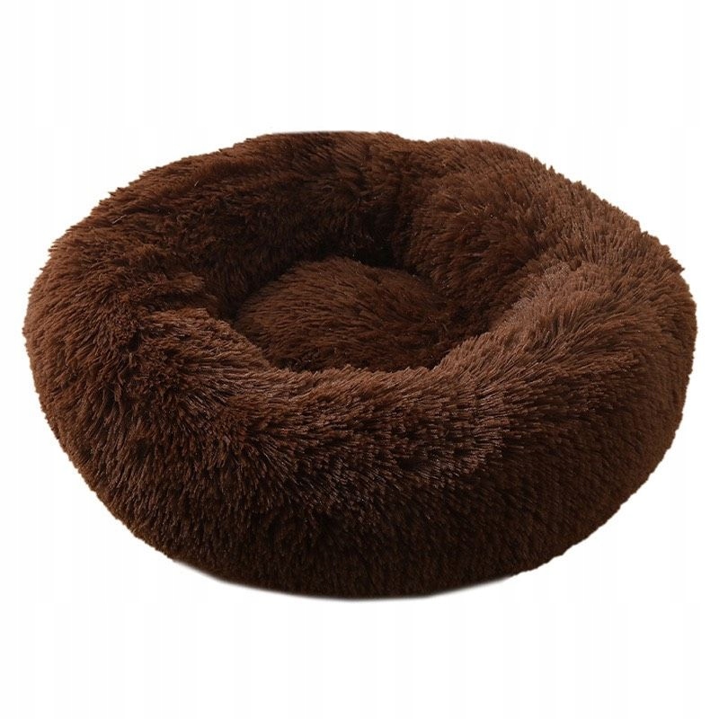 Levně Pelíšek Puffy Donut tmavě hnědý 60 cm