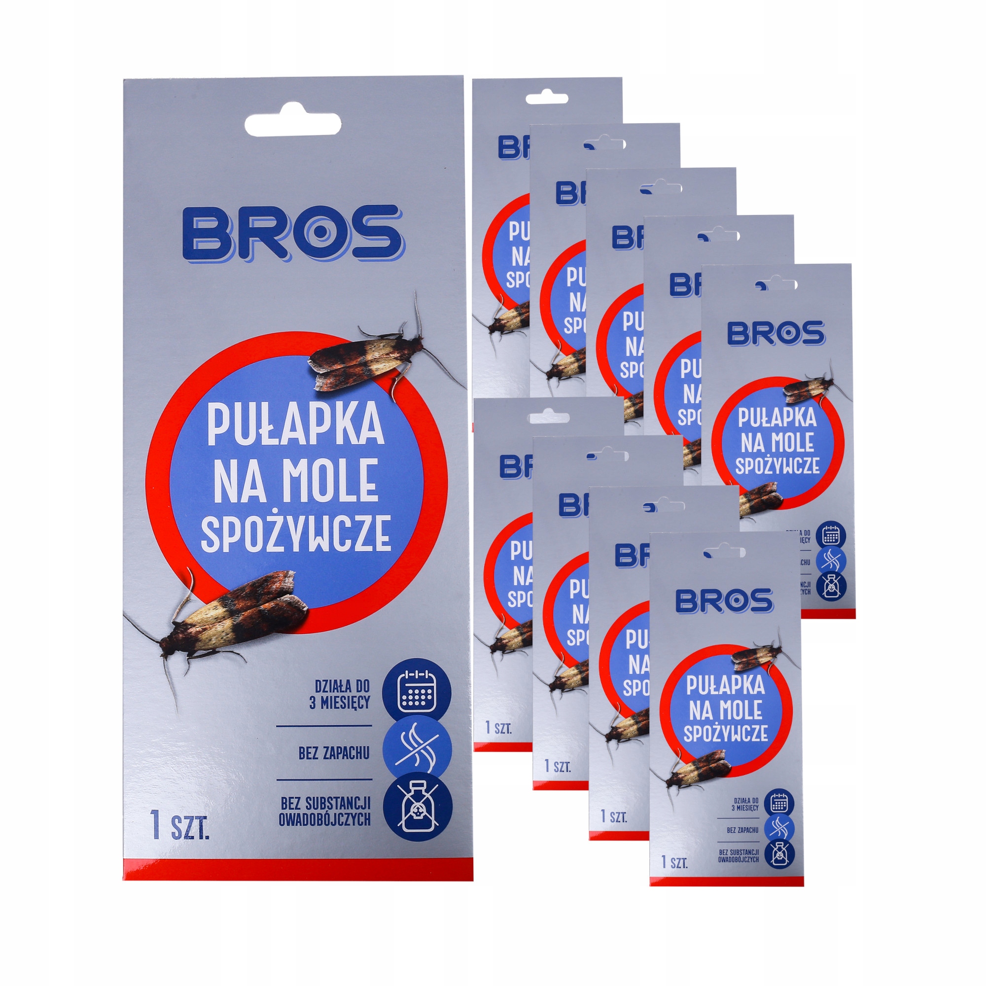 

10 Bros Pułapka Na Mole Spożywcze Klej Bros Zestaw