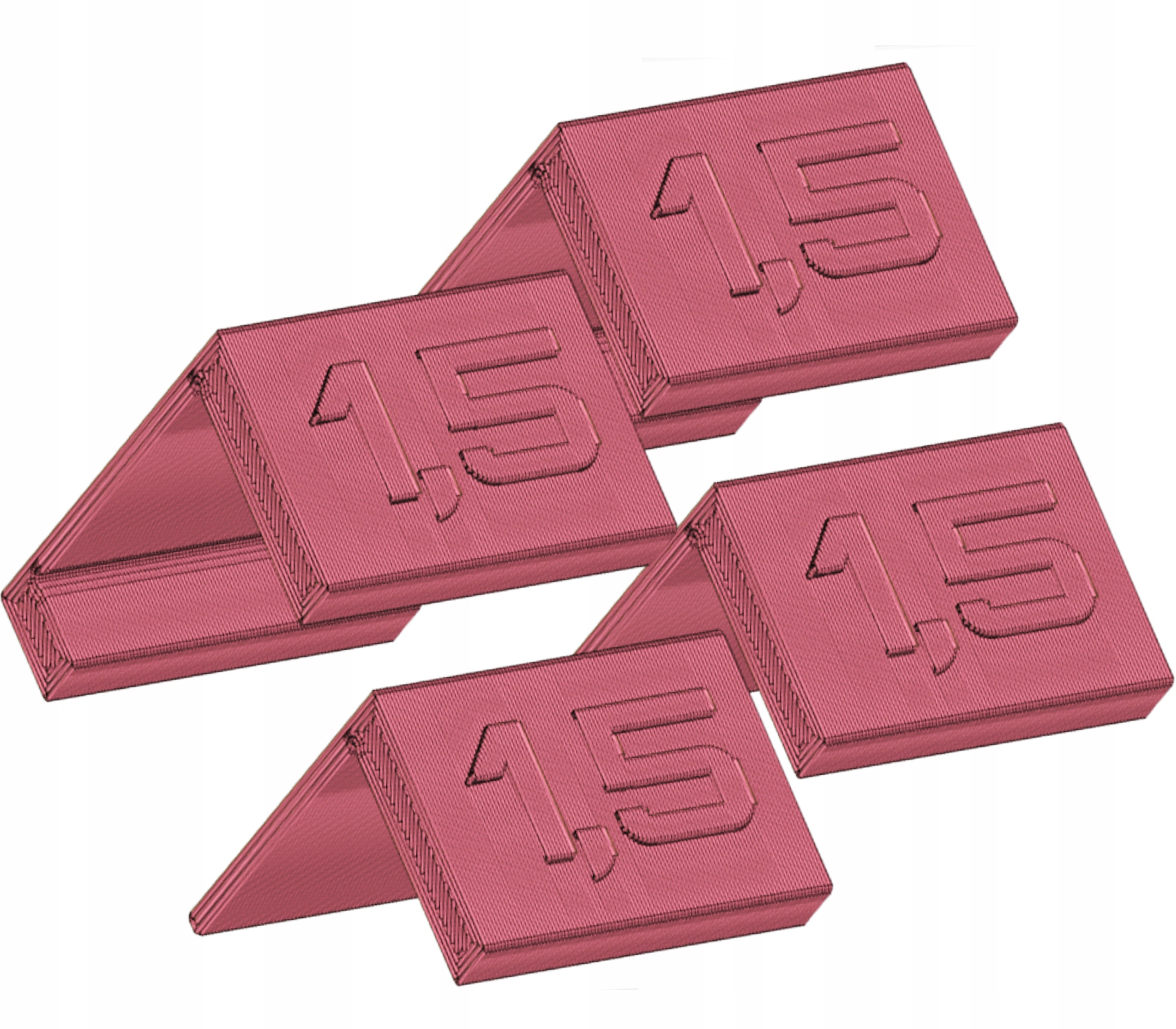 

4x Dystanse do regulacji frontów 1,5mm 4szt Różowy