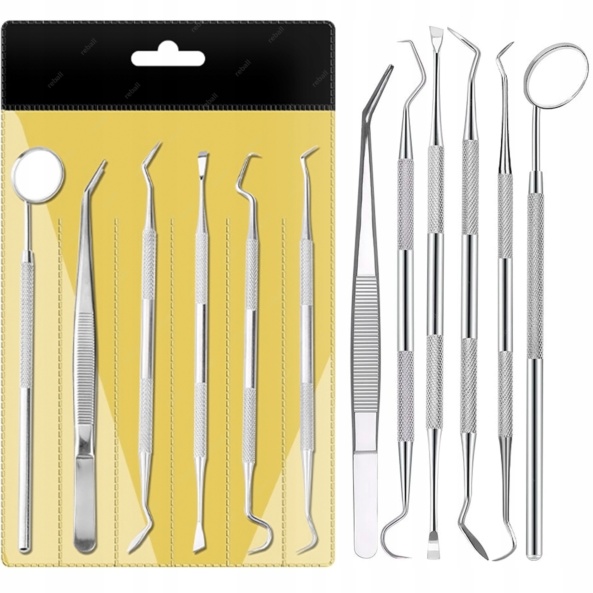 Zestaw Narzędzi Serwisowych 6X Lusterko Dentystyczne Drapak Otwierak RT0225