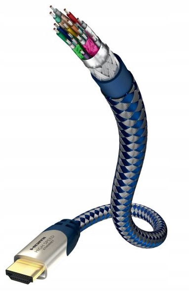 Inakustik 0042310 kabel Hdmi 10 m Hdmi typu A (standardní) Modrý