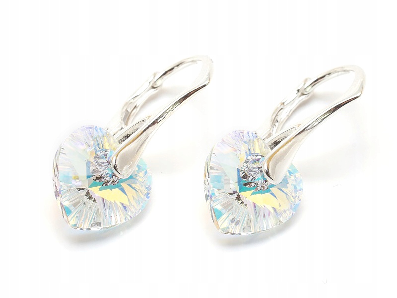 

Srebrne Kolczyki z Kryształami Swarovski Serca 10