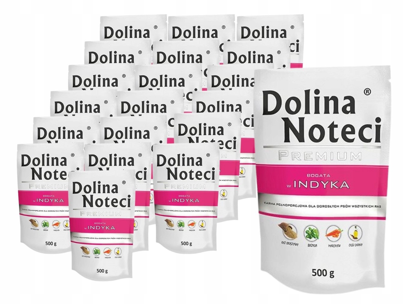 Levně Dolina Noteci Premium vlhké krmivo pro psy bohaté na krůtu 20x500 g