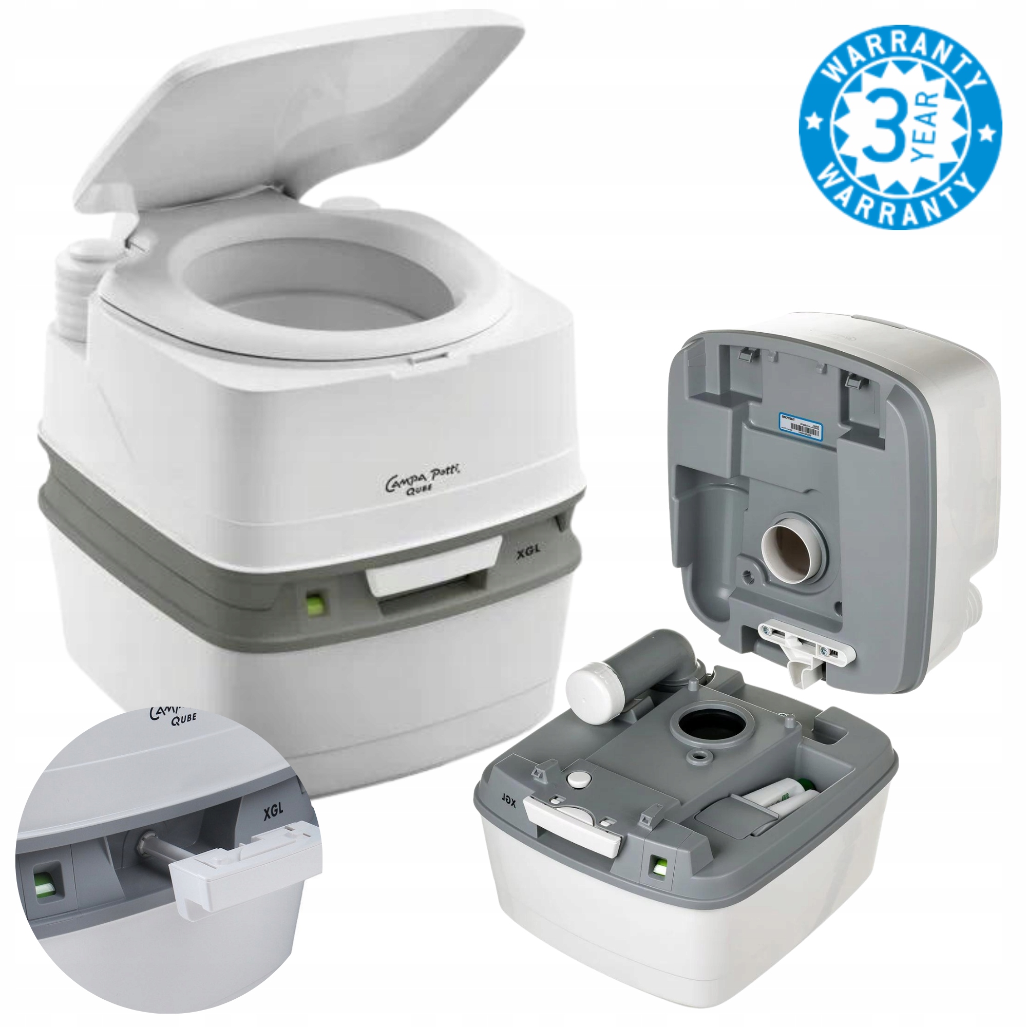 Turistická toaleta Qube Xgl 21L s indikátorem naplnění nádrže