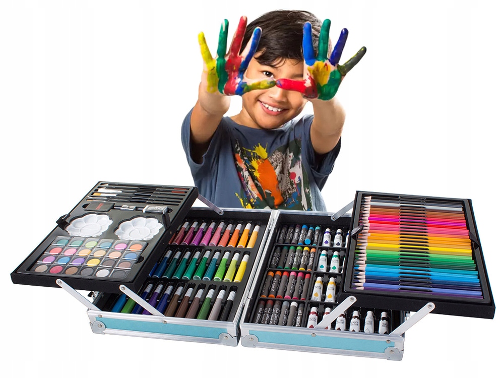 Zestaw do malowania dla dzieci artystyczny w walizce 145szt