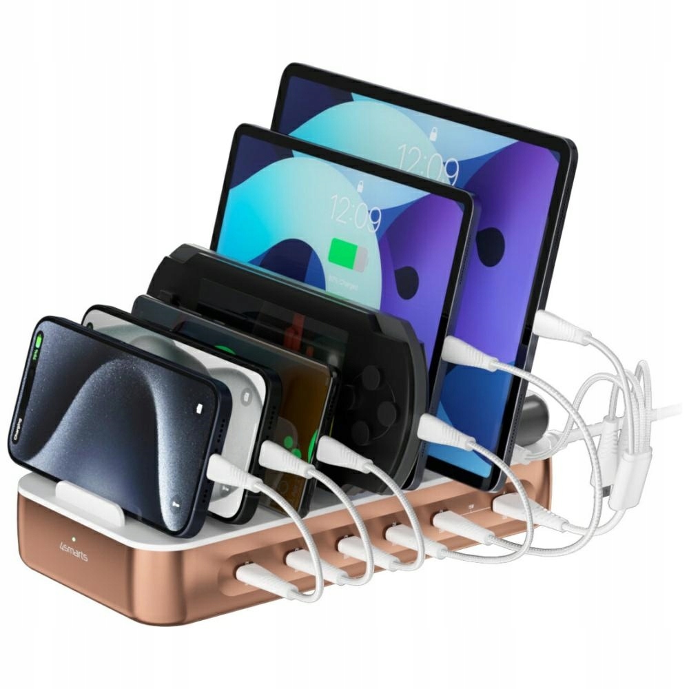 Nabíjecí stanice 4smarts Team 100W s měděnou sadou kabelů