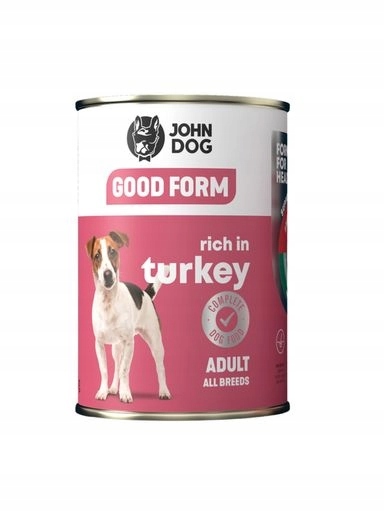 5x John Dog Dobrá forma krmivo pro psy Krůta 400 g
