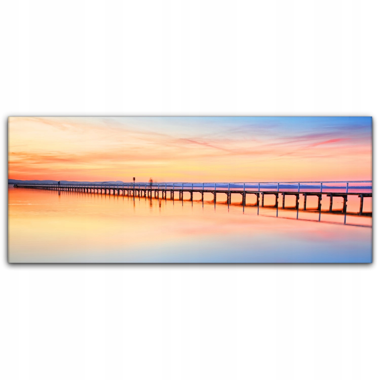

Obraz Canvas dekoracja 125x50 Molo Zachód Słońca