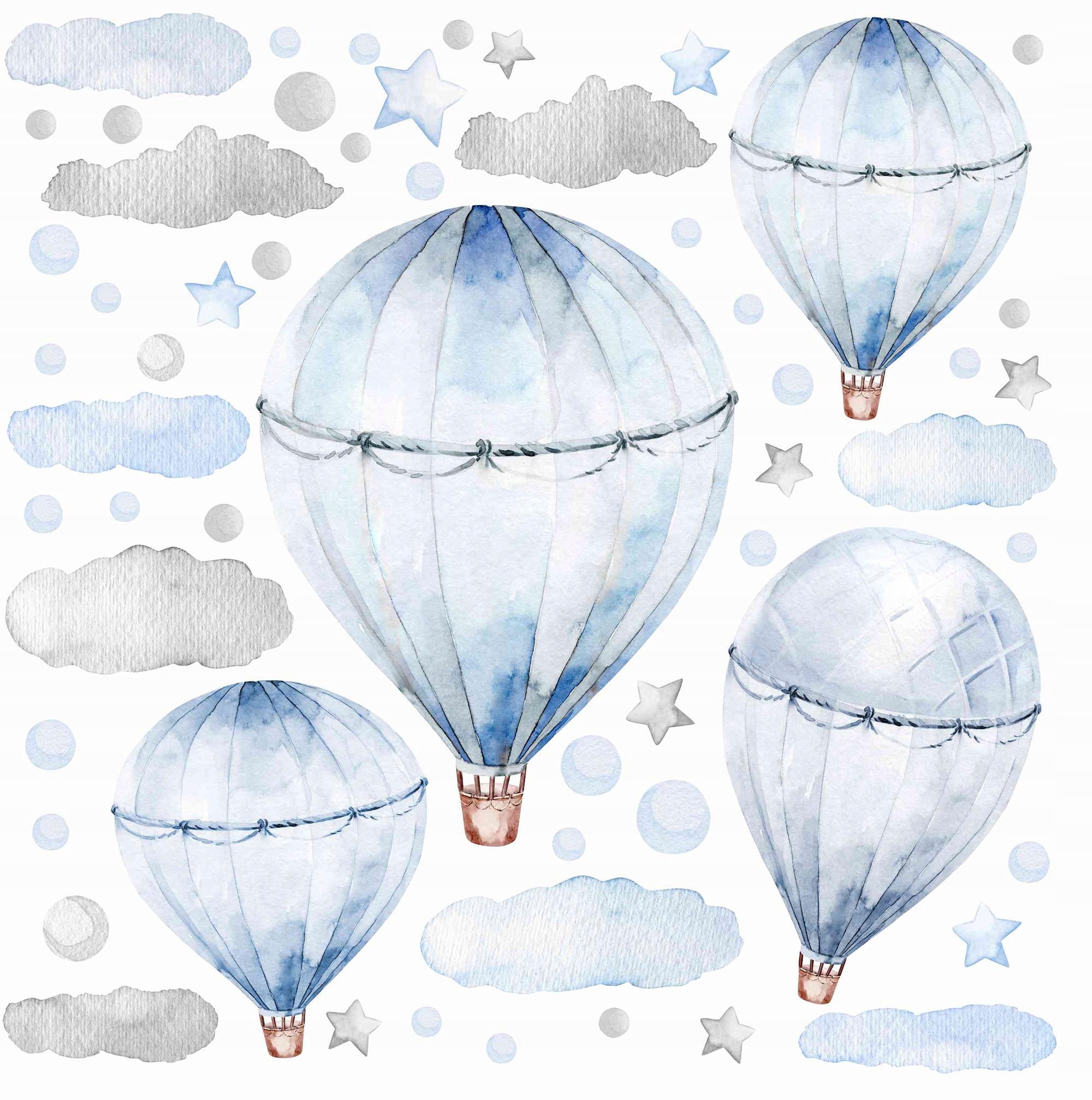 

Naklejki na ścianę Pastelowe Niebieskie Balony