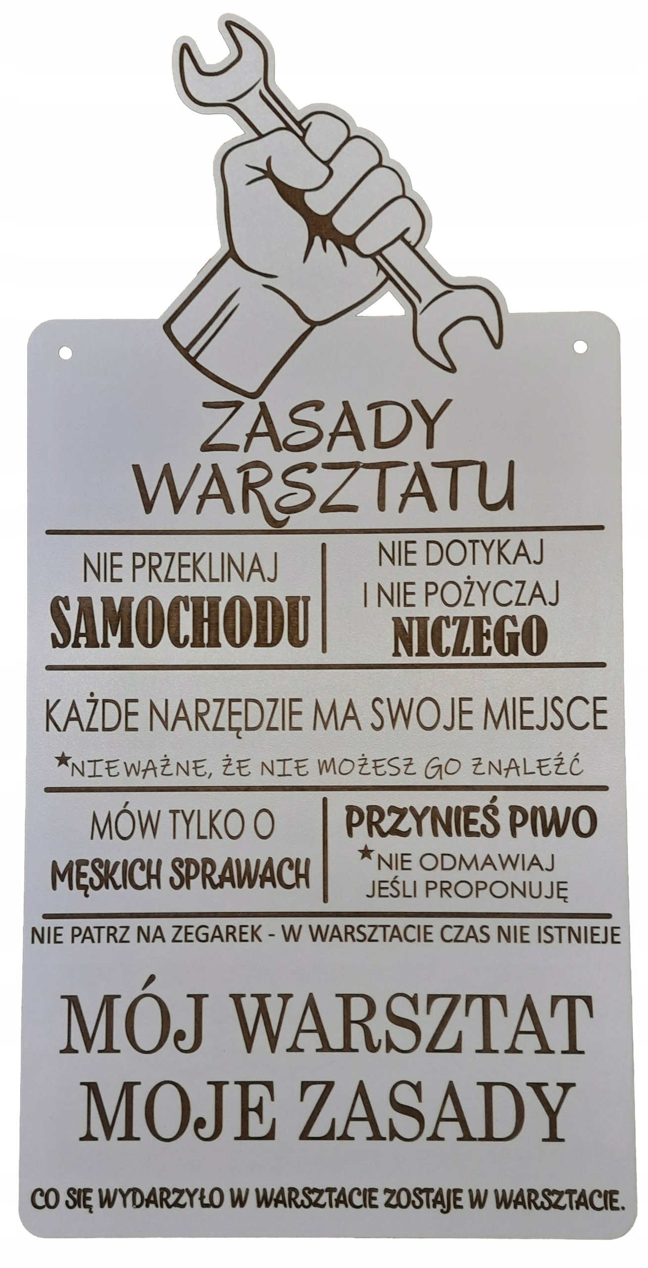 TABLICA DREWNIANA ZASADY WARSZTATU