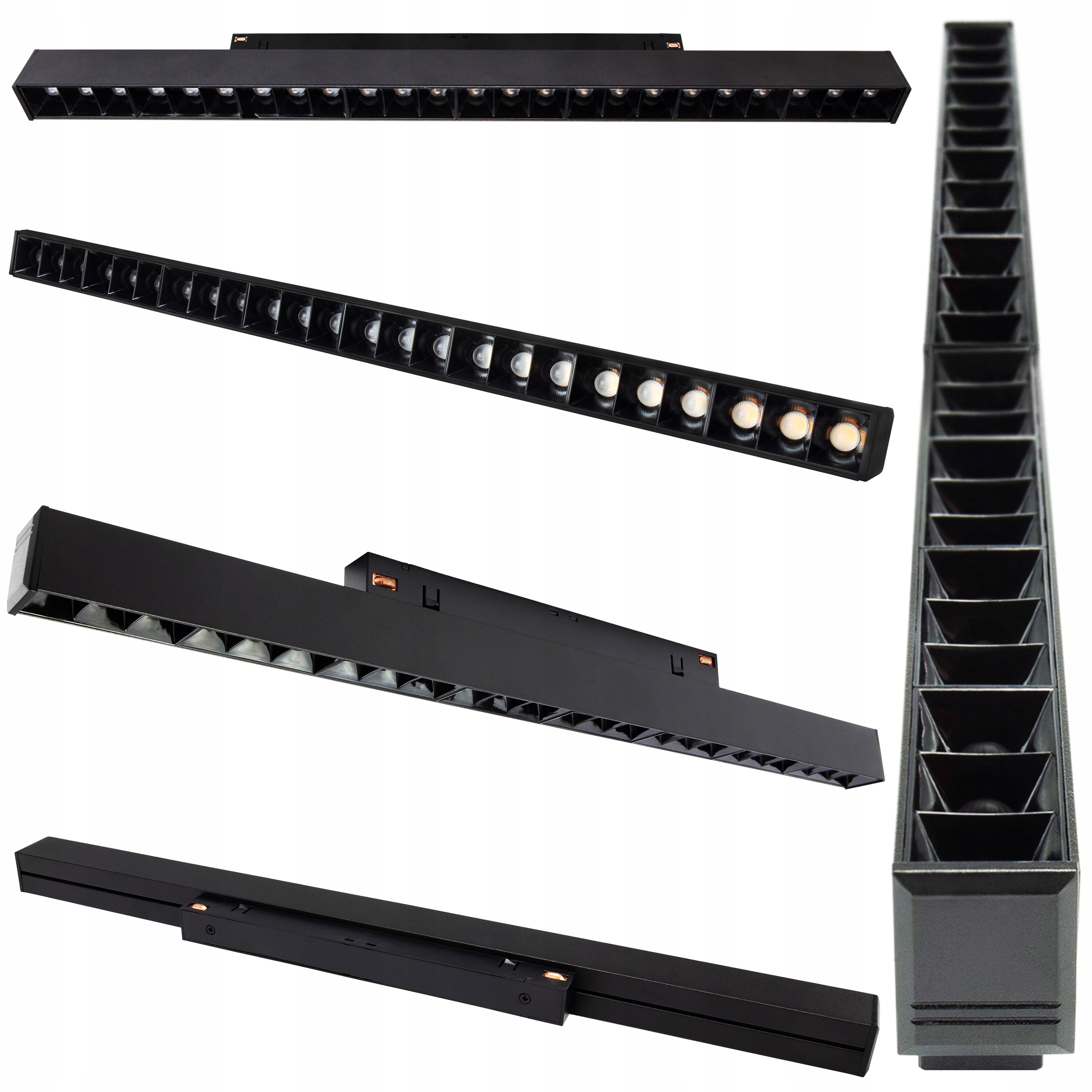 System Shift Grid L objímka na kolejnici 404x23x42 mm 22 W 35 stupňů černá