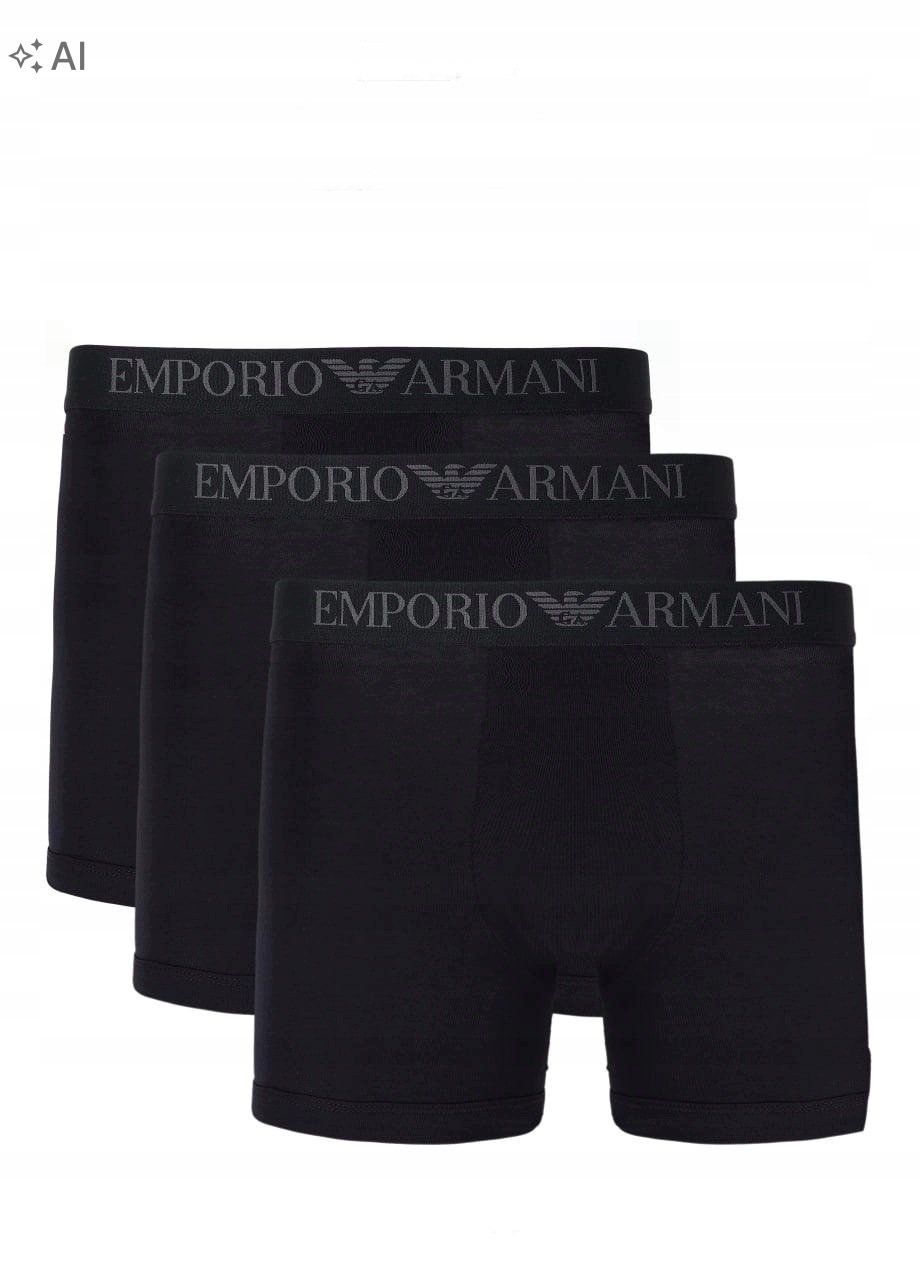 Emporio Armani Boxerky (3 Páry) černé/černé r.XL