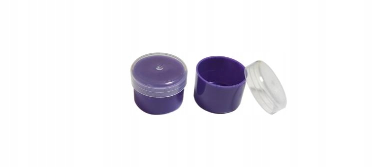 Pojemniczek Fioletowy z Pokrywką Tran. 10ml 100szt Kod producenta 005C/K