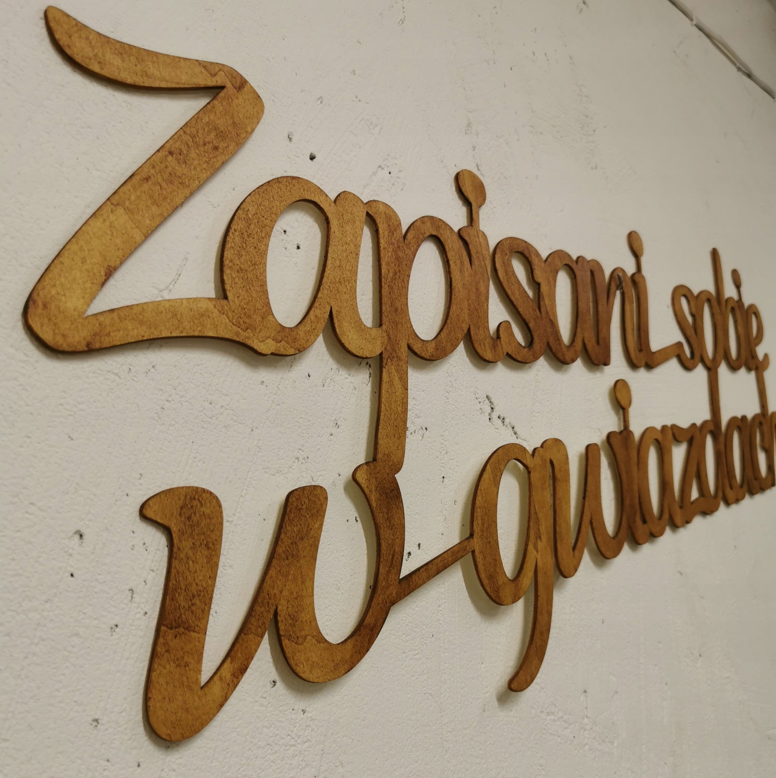 ZAPISANI SOBIE W GWIAZDACH, DUŻY NAPIS, SKLEJKA Kod producenta ZSWG3