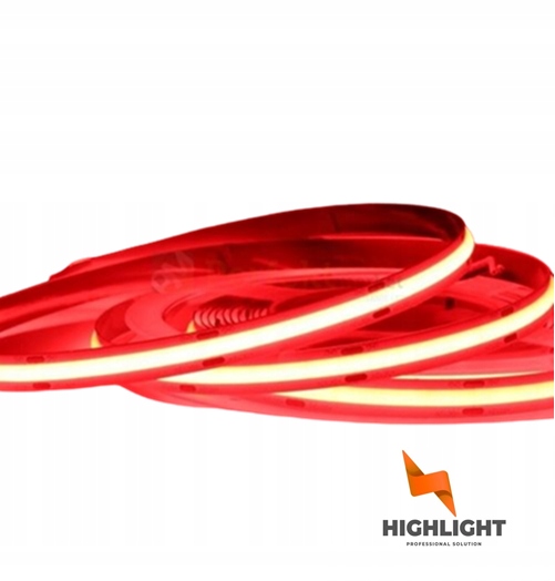 Pásik/páska Led Strip Cob 24V 10W NeOn Highlight 528 Led Červená 5 metrov