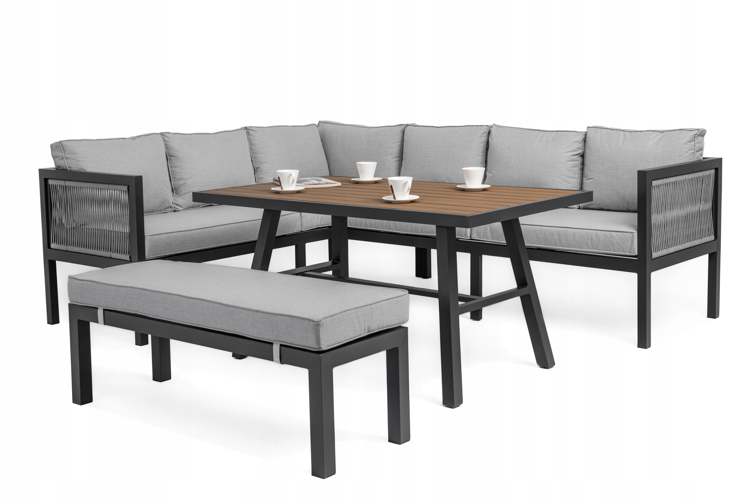 

Meble Ogrodowe Narożnik Stół Aluminiowy Portofino