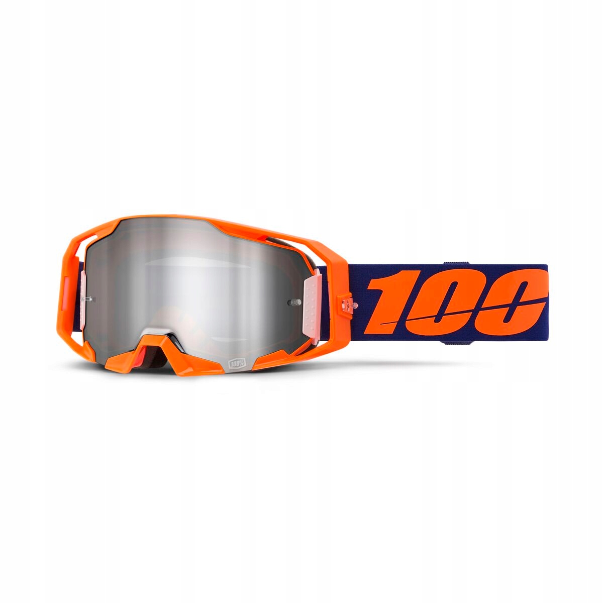 Okuliare Cross 100 % Armatic Fluo Oranžové Zrkadlové Strieborné